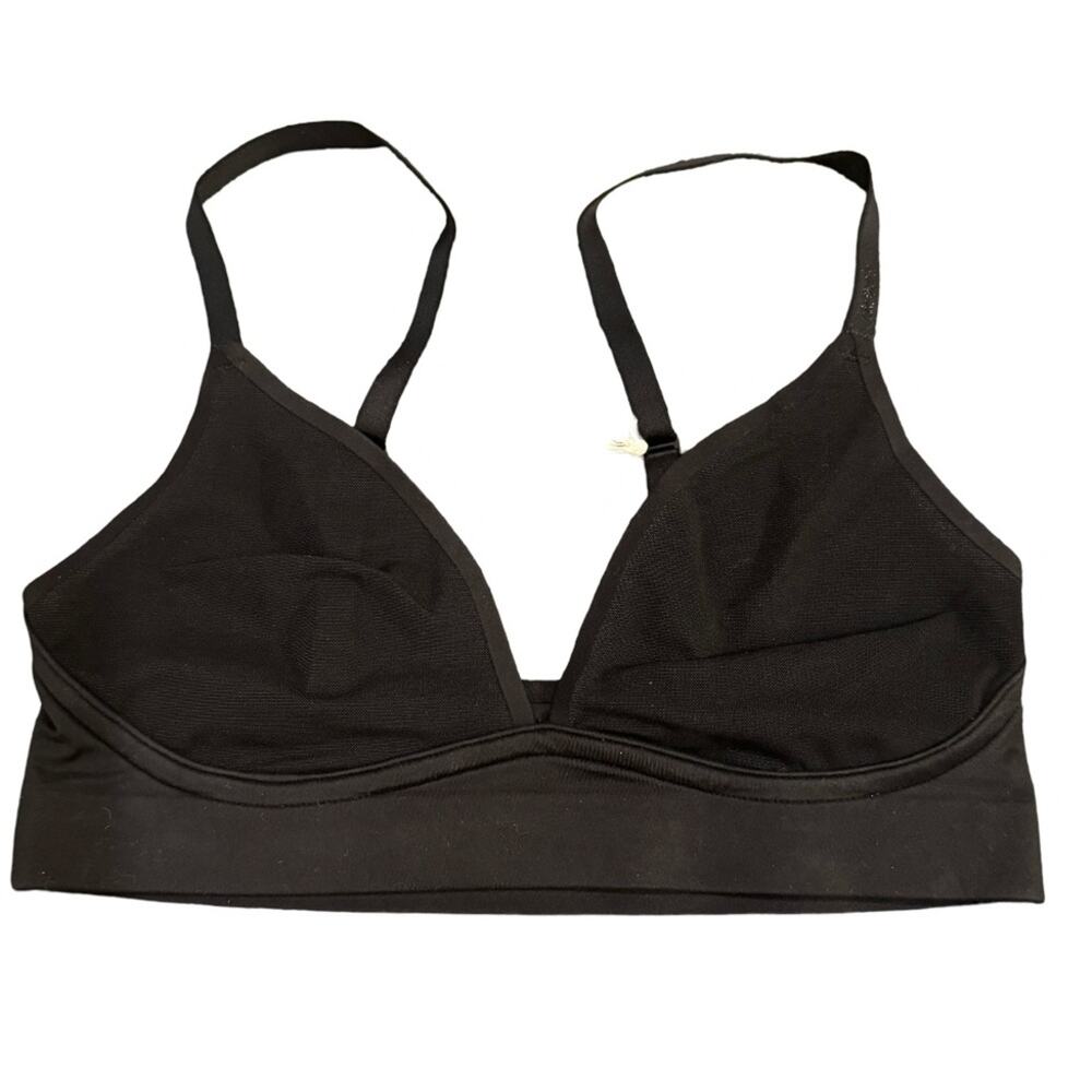 Smoothez by aerie Mesh Sheer Pull-On Bralette - Black Size XS Retail $40
